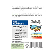 Load image into Gallery viewer, Cabbage Early Golden Acre Organic Seeds