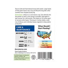 Load image into Gallery viewer, Lettuce Salad Bowl Organic Seeds