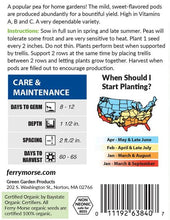 Load image into Gallery viewer, Pea 'Oregon' Sugar Pod Organic Seeds