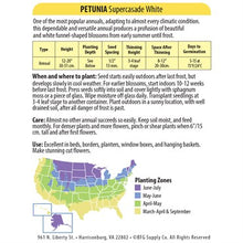 Load image into Gallery viewer, Petunia Supercascade White Seeds