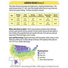 Load image into Gallery viewer, Roma II Garden Beans Seeds