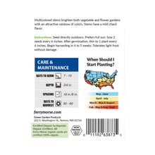 Load image into Gallery viewer, Swiss Chard Mixed Colors Organic Seeds