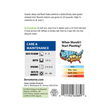 Load image into Gallery viewer, Watermelon Crimson Sweet Sweet Organic Seeds