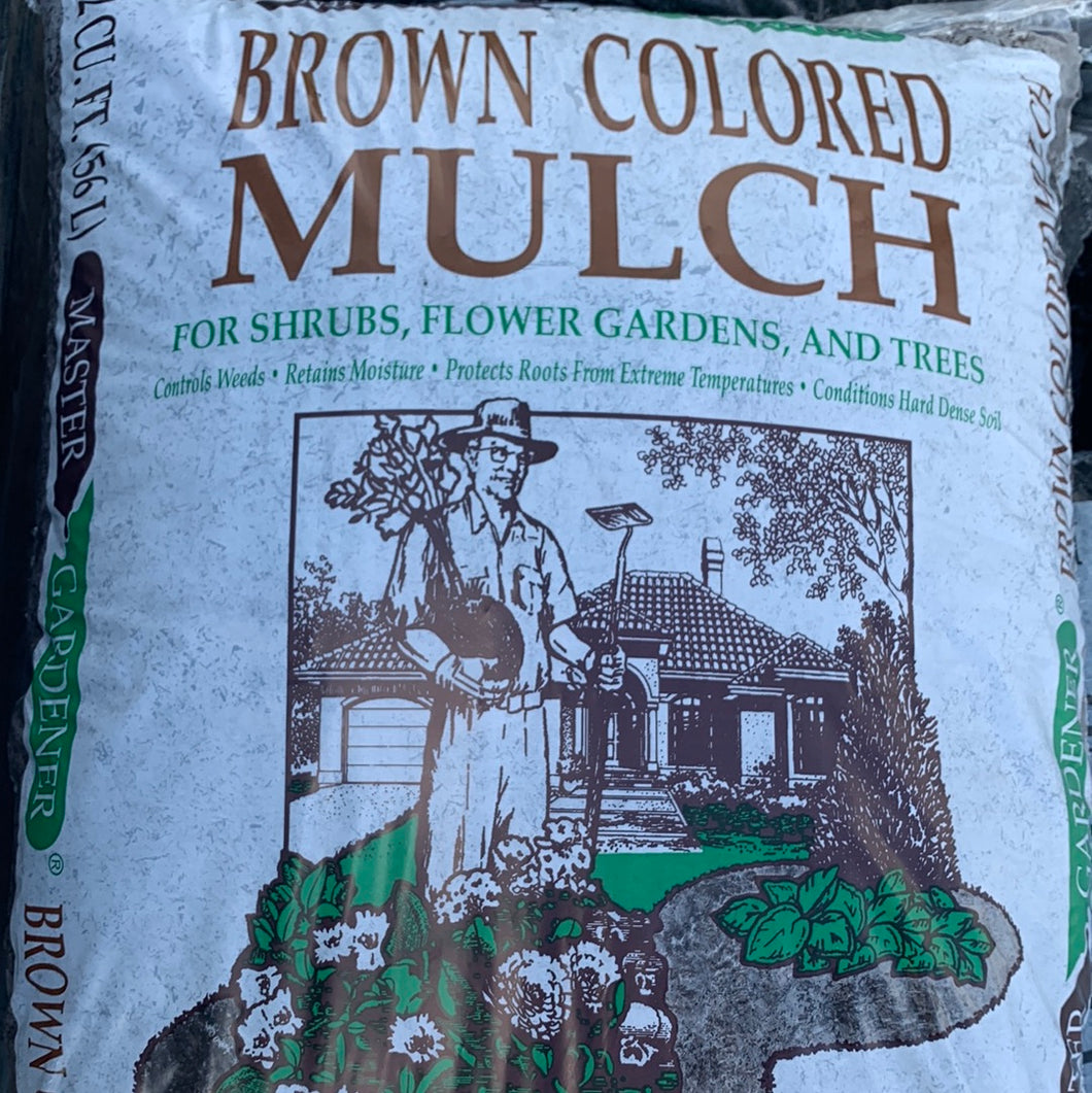 Brown Colored Mulch (2 Cubic Foot Bag)