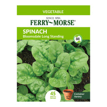 Load image into Gallery viewer, Spinach Bloomsdale Long Standing Seeds
