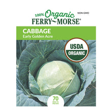 Load image into Gallery viewer, Cabbage Early Golden Acre Organic Seeds
