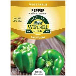 Pepper California Wonder Organic Seeds