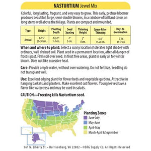 Jewel Mix Nasturtium Seeds