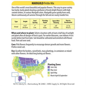 Petite Mix Marigold Seeds