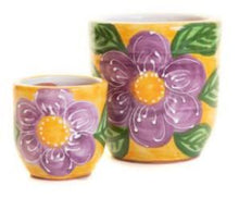 Load image into Gallery viewer, Hand Painted &quot;Mini Madrid Morada&quot; Ceramic Pots
