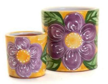 Load image into Gallery viewer, Hand Painted &quot;Mini Madrid Morada&quot; Ceramic Pots
