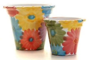Hand Painted "Mini Madrid Multiflora" Ceramic Pots