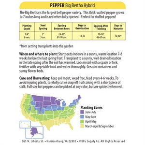 Pepper 'Big Bertha' Seeds