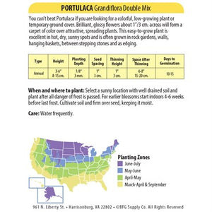 Grandiflora Double Mix Portulaca Seeds
