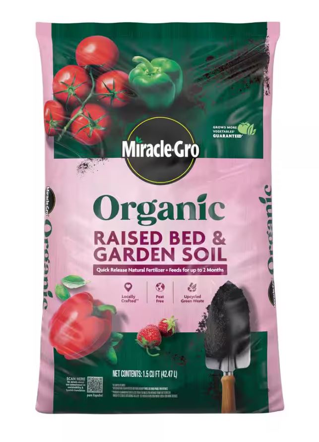 Miracle Gro Organic Raised Bed Soil