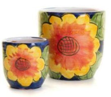 Load image into Gallery viewer, Hand Painted &quot;Mini Madrid Sunflower&quot; Ceramic Pots
