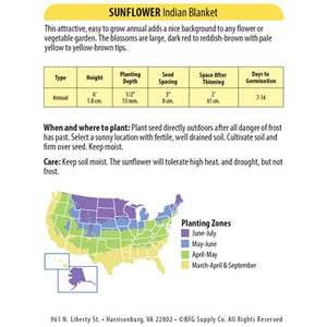 Sunflower Indian Blanket Seeds