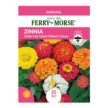Load image into Gallery viewer, Zinnia State Fair Giant Mix Seeds
