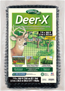Deer-X Protective Netting For Gardens and Landscaping (7' x 100')