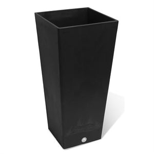 Algreen Square Black Marble Planter (13" x 28")