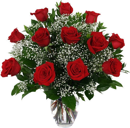 1 Dozen Roses With Vase