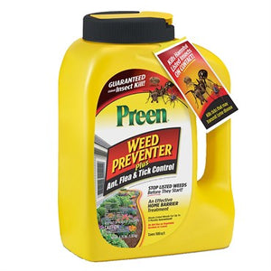 Preen Weed Preventer Plus Ant, Flea & Tick Control (Covers 1,000 sq ft)