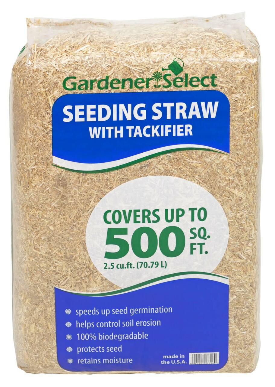 Seeding Straw with Tackifier (2.5 Cubic Feet)